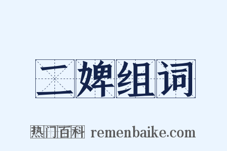 二婢组词是什么意思的图片